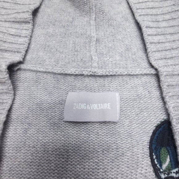 Zadig & Voltaire Inna Tattoo Cashmere Cardigan M/L - Picture 7 of 14